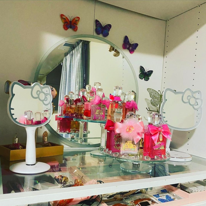 IMPRESSIONS VANITY · COMPANY Hello Kitty LED Handheld Mirror, Makeup Vanity Mirror with Standing